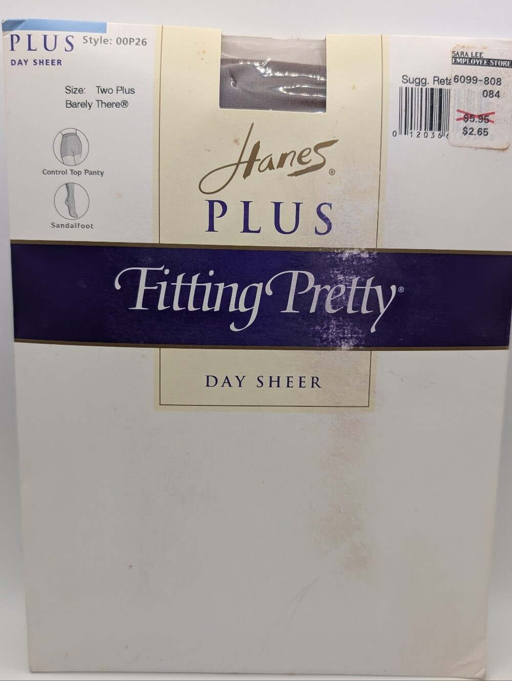Hanes Plus Fitting Pretty Day Sheer Pantyhose Size Two Plus Barely There